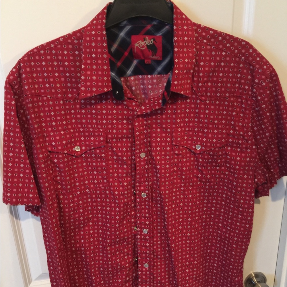 Rodeo brand men’s pearl snap short sleeve